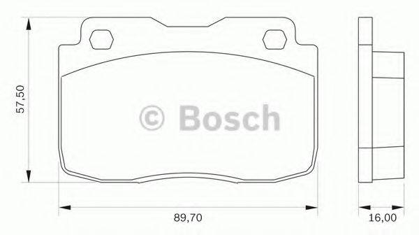 BOSCH 0986BB0021 Комплект тормозных колодок, дисковый тормоз