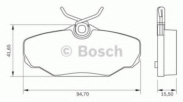 BOSCH 0986BB0026 Комплект тормозных колодок, дисковый тормоз