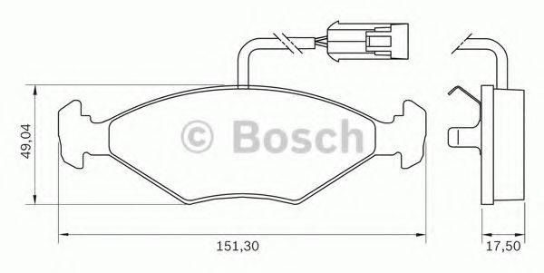 BOSCH 0986BB0028 Комплект тормозных колодок, дисковый тормоз
