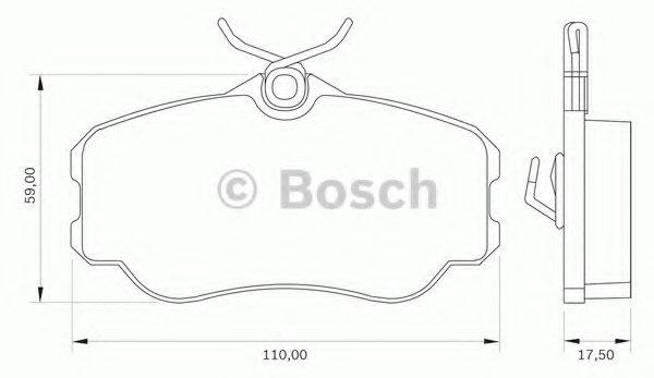 BOSCH 0986BB0039 Комплект тормозных колодок, дисковый тормоз