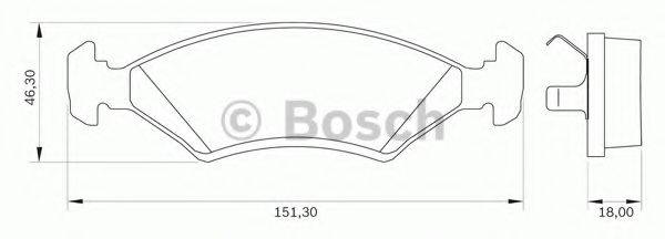 BOSCH 0986BB0040 Комплект тормозных колодок, дисковый тормоз