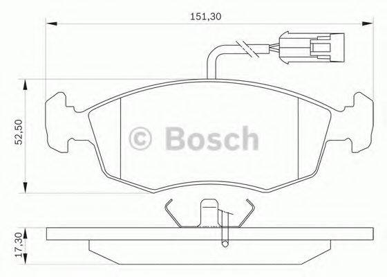 BOSCH 0986BB0042 Комплект тормозных колодок, дисковый тормоз