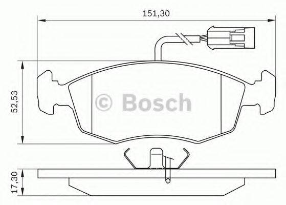 BOSCH 0986BB0043 Комплект тормозных колодок, дисковый тормоз