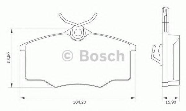 BOSCH 0986BB0046 Комплект тормозных колодок, дисковый тормоз