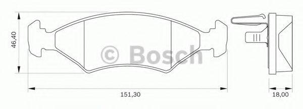 BOSCH 0986BB0049 Комплект тормозных колодок, дисковый тормоз