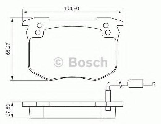 BOSCH 0986BB0053 Комплект тормозных колодок, дисковый тормоз