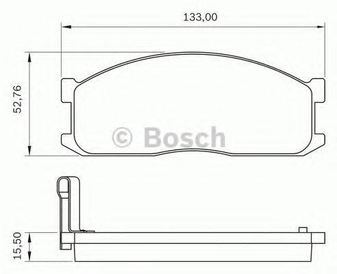 BOSCH 0986BB0057 Комплект тормозных колодок, дисковый тормоз