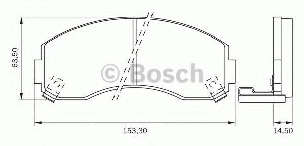 BOSCH 0986BB0078 Комплект тормозных колодок, дисковый тормоз