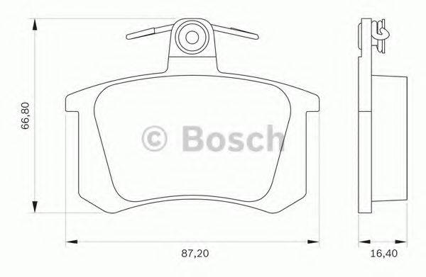 BOSCH 0986BB0079 Комплект тормозных колодок, дисковый тормоз