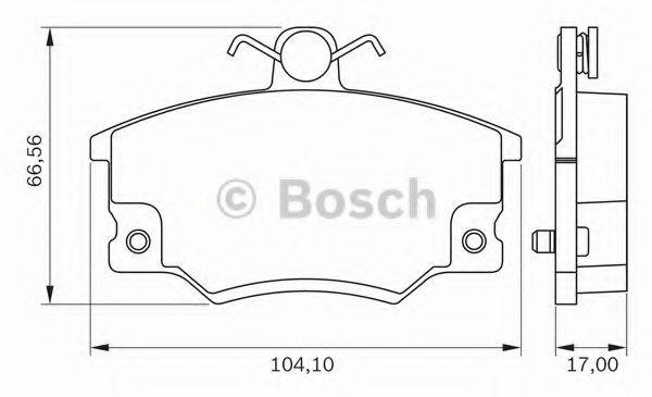 BOSCH 0986BB0080 Комплект тормозных колодок, дисковый тормоз