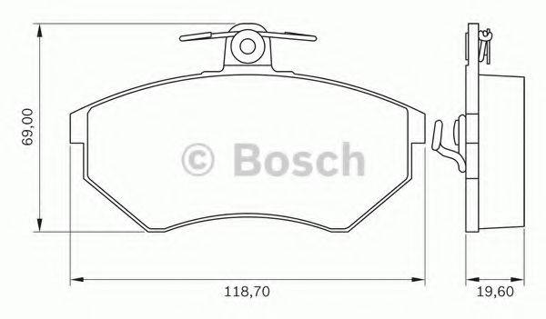 BOSCH 0986BB0081 Комплект тормозных колодок, дисковый тормоз