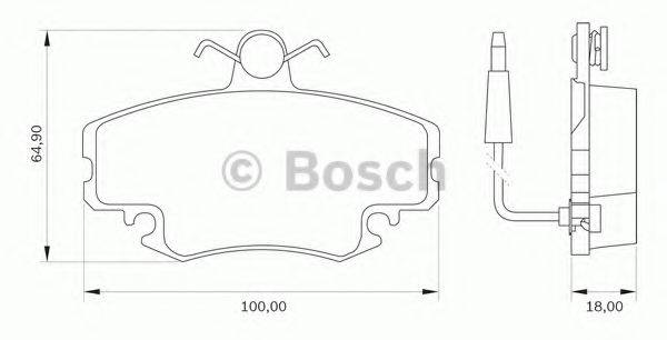 BOSCH 0986BB0083 Комплект тормозных колодок, дисковый тормоз