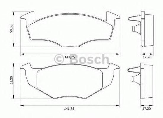 BOSCH 0986BB0085 Комплект тормозных колодок, дисковый тормоз