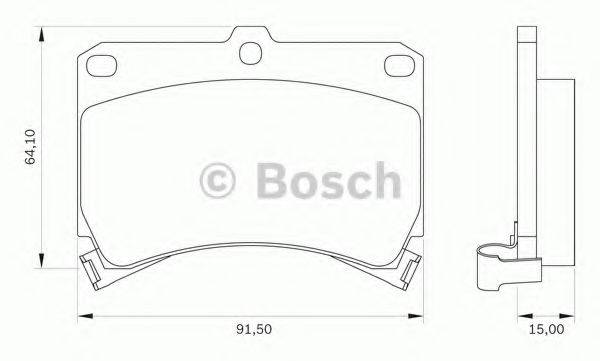 BOSCH 0986BB0087 Комплект тормозных колодок, дисковый тормоз