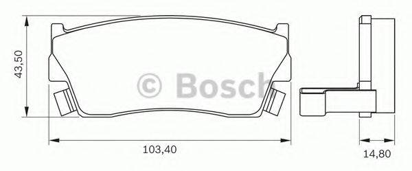 BOSCH 0986BB0089 Комплект тормозных колодок, дисковый тормоз