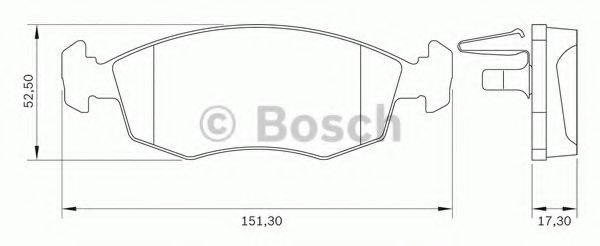 BOSCH 0986BB0115 Комплект тормозных колодок, дисковый тормоз