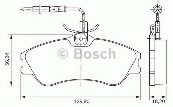 BOSCH 0986BB0118 Комплект тормозных колодок, дисковый тормоз