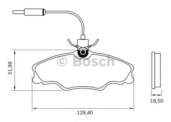 BOSCH 0986BB0119 Комплект тормозных колодок, дисковый тормоз