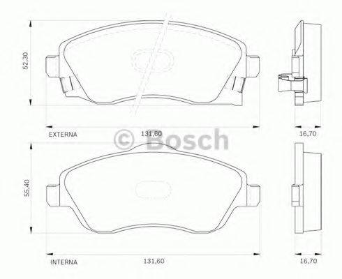 BOSCH 0986BB0135 Комплект тормозных колодок, дисковый тормоз