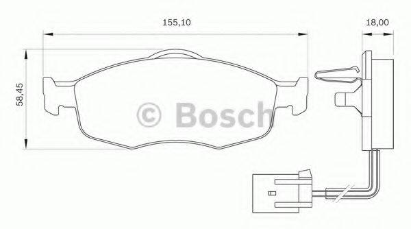 BOSCH 0986BB0143 Комплект тормозных колодок, дисковый тормоз