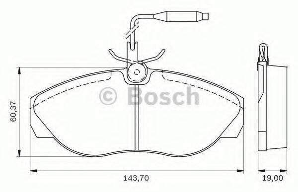 BOSCH 0986BB0145 Комплект тормозных колодок, дисковый тормоз