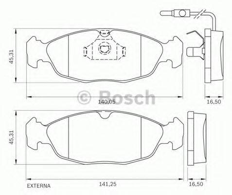 BOSCH 0986BB0146 Комплект тормозных колодок, дисковый тормоз