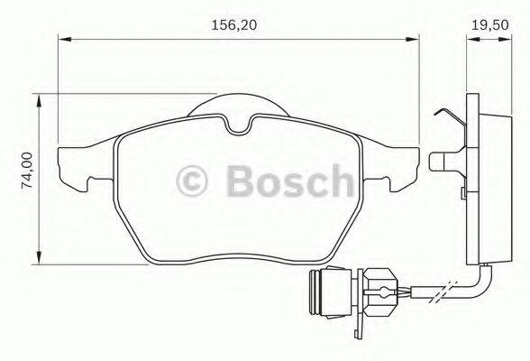 BOSCH 0986BB0147 Комплект тормозных колодок, дисковый тормоз