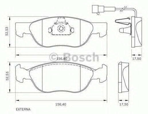 BOSCH 0986BB0149 Комплект тормозных колодок, дисковый тормоз