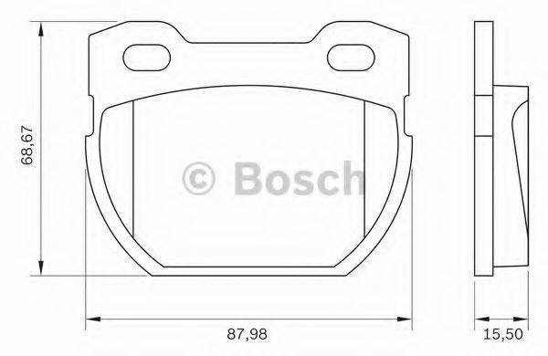 BOSCH 0986BB0152 Комплект тормозных колодок, дисковый тормоз