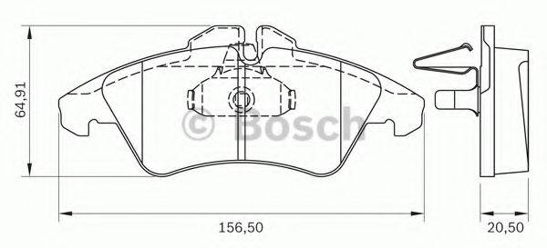 BOSCH 0986BB0153 Комплект тормозных колодок, дисковый тормоз