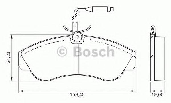 BOSCH 0986BB0155 Комплект тормозных колодок, дисковый тормоз