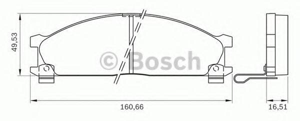 BOSCH 0986BB0157 Комплект тормозных колодок, дисковый тормоз