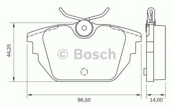 BOSCH 0986BB0161 Комплект тормозных колодок, дисковый тормоз