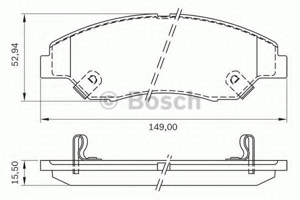 BOSCH 0986BB0173 Комплект тормозных колодок, дисковый тормоз