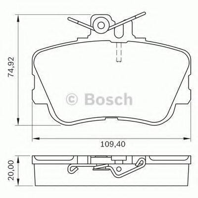 BOSCH 0986BB0176 Комплект тормозных колодок, дисковый тормоз