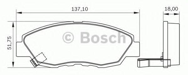 BOSCH 0986BB0188 Комплект тормозных колодок, дисковый тормоз