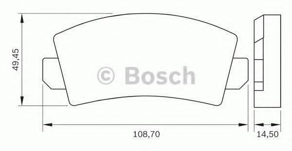 BOSCH 0986BB0253 Комплект тормозных колодок, дисковый тормоз