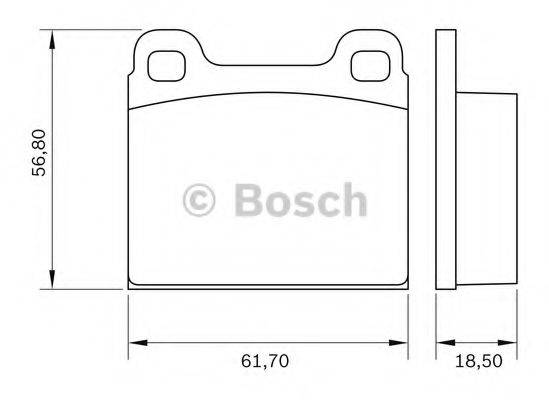 BOSCH 0986BB0255 Комплект тормозных колодок, дисковый тормоз