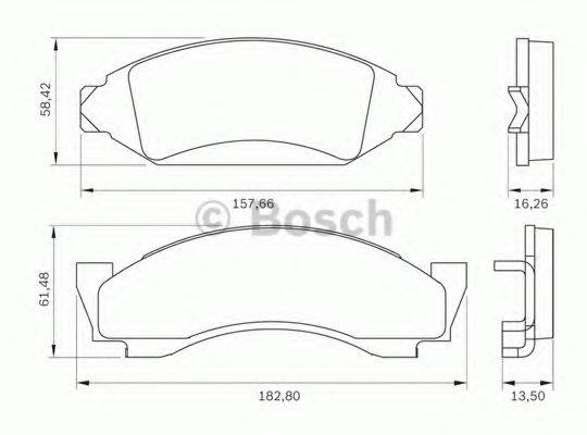 BOSCH 0986BB0257 Комплект тормозных колодок, дисковый тормоз