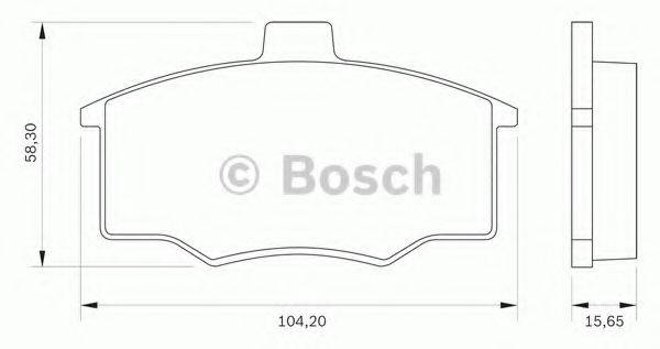 BOSCH 0986BB0258 Комплект тормозных колодок, дисковый тормоз