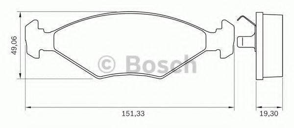 BOSCH 0986BB0259 Комплект тормозных колодок, дисковый тормоз