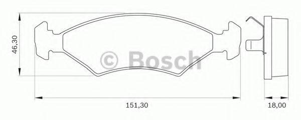 BOSCH 0986BB0260 Комплект тормозных колодок, дисковый тормоз