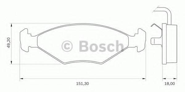 BOSCH 0986BB0271 Комплект тормозных колодок, дисковый тормоз