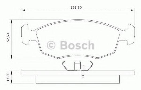 BOSCH 0986BB0272 Комплект тормозных колодок, дисковый тормоз