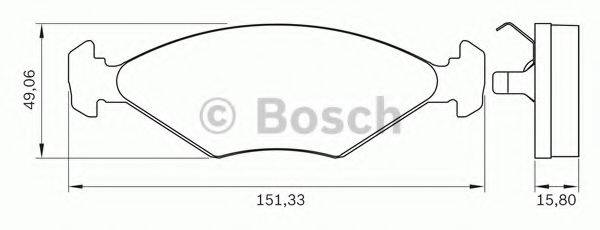 BOSCH 0986BB0273 Комплект тормозных колодок, дисковый тормоз