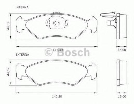 BOSCH 0986BB0276 Комплект тормозных колодок, дисковый тормоз