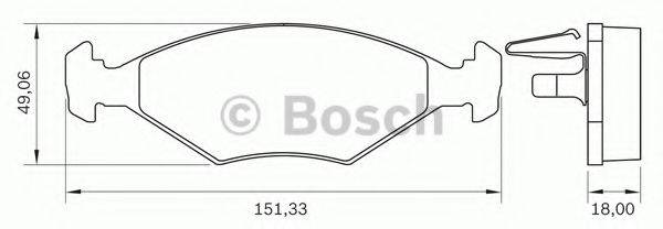 BOSCH 0986BB0277 Комплект тормозных колодок, дисковый тормоз