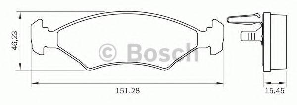 BOSCH 0986BB0279 Комплект тормозных колодок, дисковый тормоз