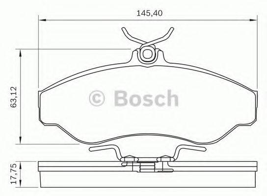 BOSCH 0986BB0285 Комплект тормозных колодок, дисковый тормоз