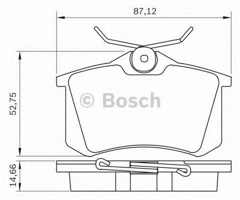 BOSCH 0986BB0290 Комплект тормозных колодок, дисковый тормоз